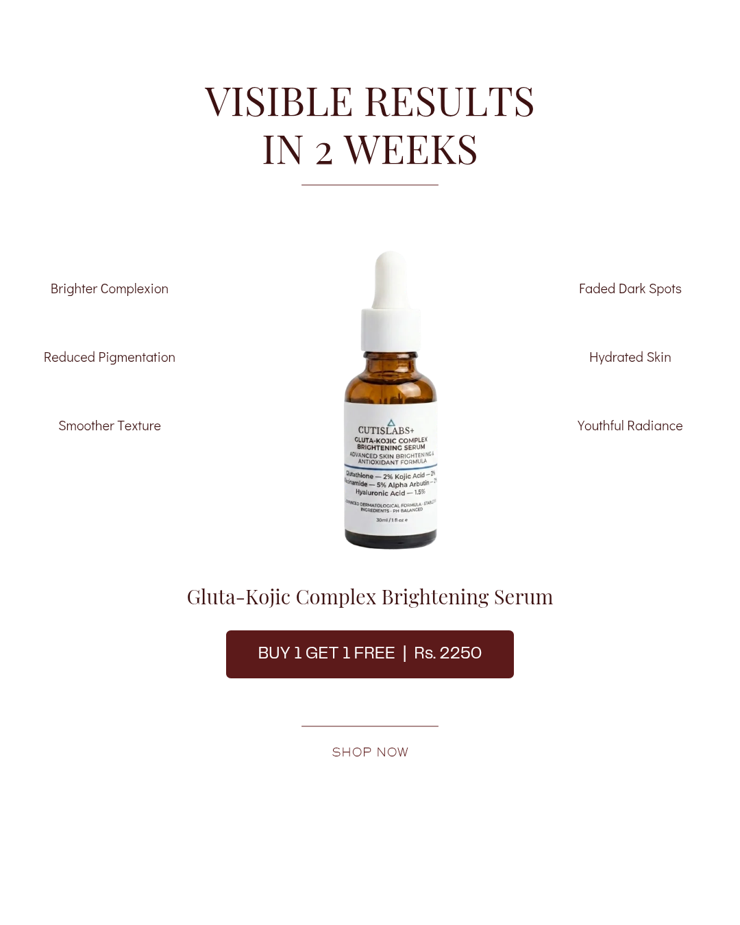 Gluta-Kojic Complex Brightening Serum (30ml) — [BUY 1 GET 1 FREE]